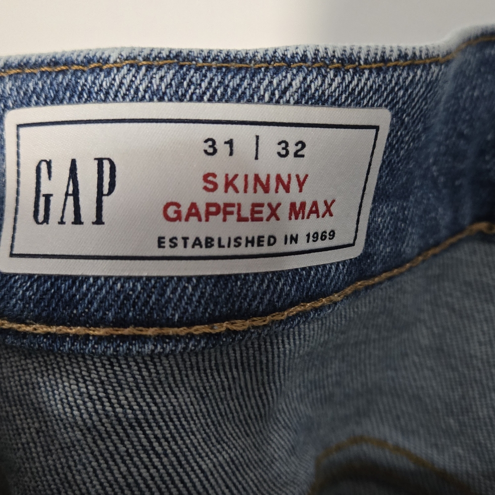 GAP Sz 31/32 Skinny GapFlex Max Jeans - Light Blue Denim - Picture 2 of 6
